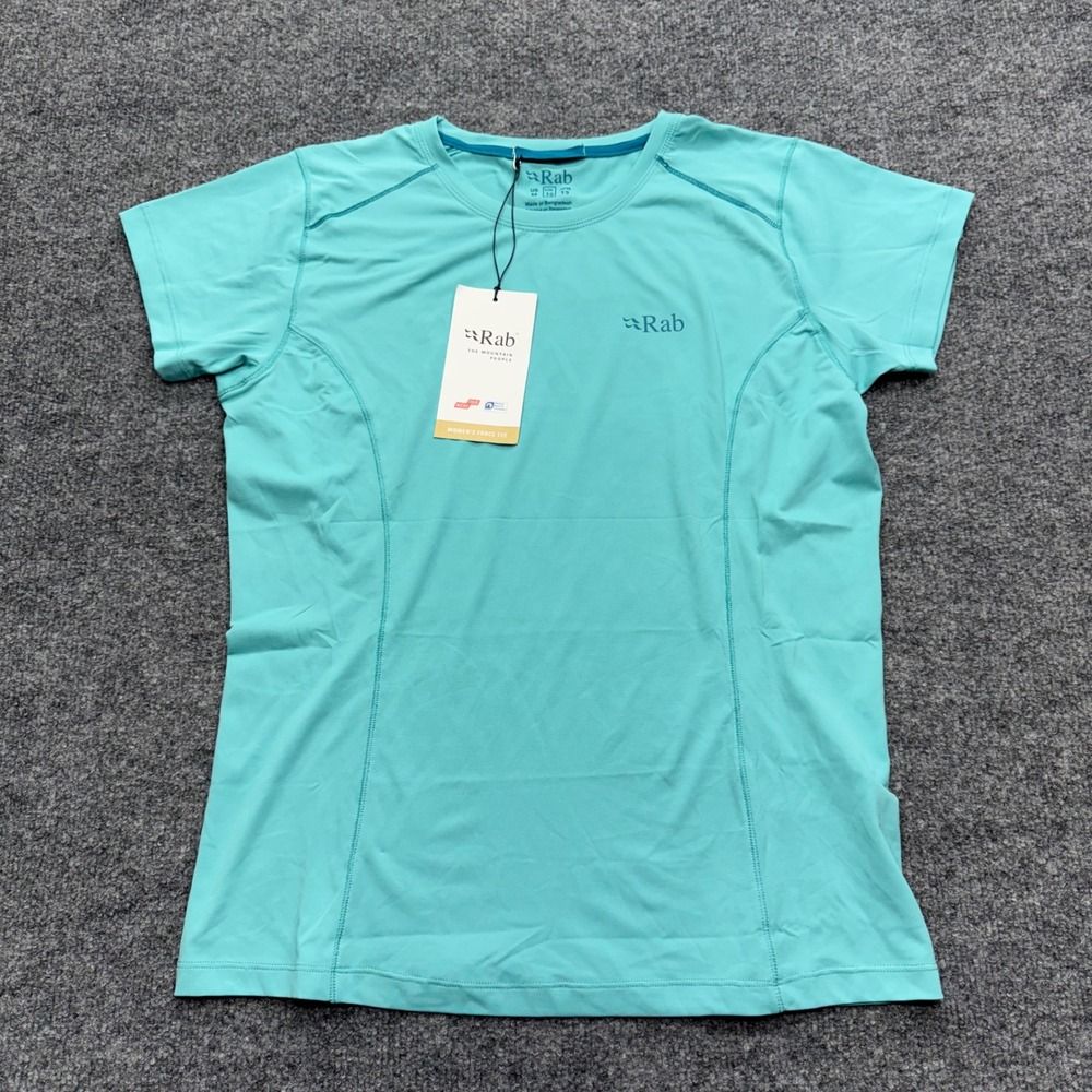 Rab Womens Force Tee Meltwater Turquoise Short Sleeve Hiking Shirt Size M 12